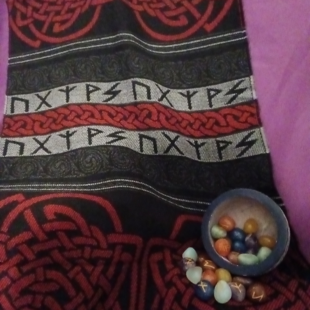 The Magic Of The Runes Jacquard Woven Scarf Calzeat & Co. Ltd